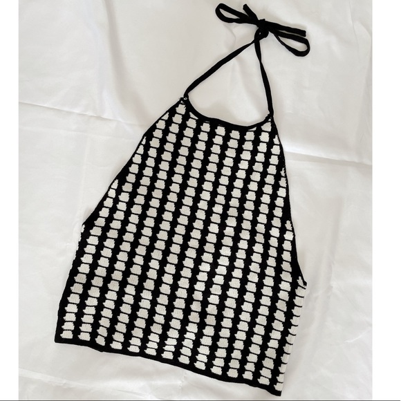 Tie Back Crop Knit Top - Picture 1 of 2